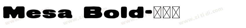Mesa Bold字体转换